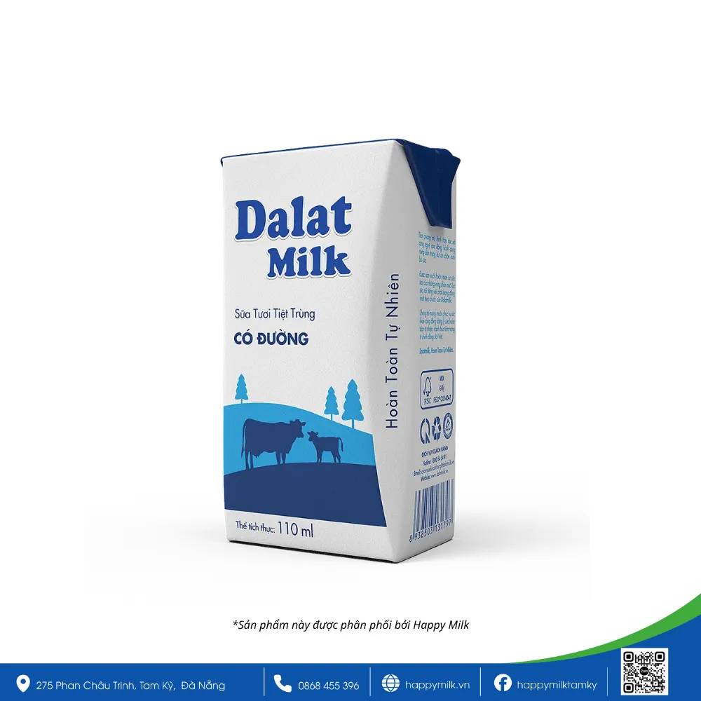 DALATMILK SUGAR FRESH UHT MILK 110ML